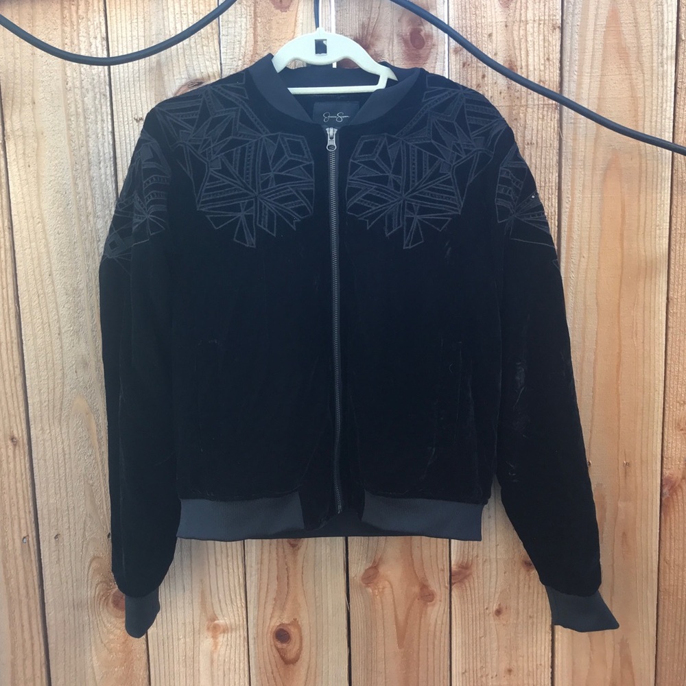 Bomber velvet jacket